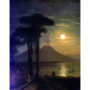 Ivan Constantinovich Aivazovsky The Bay of Naples at Moonlit Wall Decal