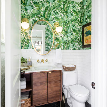 Modern Tropical Powder Room