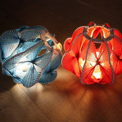 lampe wood and wool / LAMA - Table Lamps