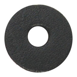 Walnut Studiolo - Leather Washers, Black - Hardware