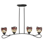 Dale Tiffany - Dale Tiffany TH12427 Fall River - Four Light Hanging Lantern - Shade Included. Cube: 2.87Fall River Four Light Hanging Lantern Dark Bronze Hand Rolled Art Glass *UL Approved: YES *Energy Star Qualified: n/a *ADA Certified: n/a *Number of Lights: Lamp: 4-*Wattage:60w E27 bulb(s) *Bulb Included:No *Bulb Type:E27 *Finish Type:Dark Bronze