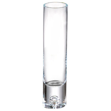 8 Mouth Blown Crystal Bud Vase