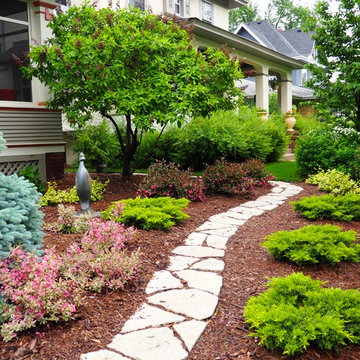 Here's the new front yard atop the terraced walls. No practical reason for lawn.