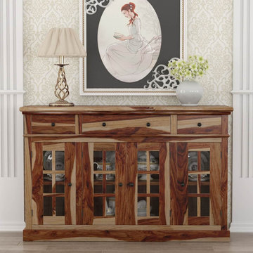 Dallas Ranch Rustic Solid Wood Contemporary Large Sideboard