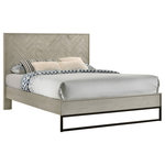 Meridian Furniture - Reed/Weston Bed, Gray Stone Wood Finish, King - Count on this Weston king-size bed to give your bedroom a burst of industrial midcentury charm along with a lovely place to lay your head. Each piece features a grey stone wood finish that's modern and boldand that looks both sleek and chic in your contemporary bedroom. Mix and match the pieces of this elegantly eye-catching collection to suit your space requirements and needs.