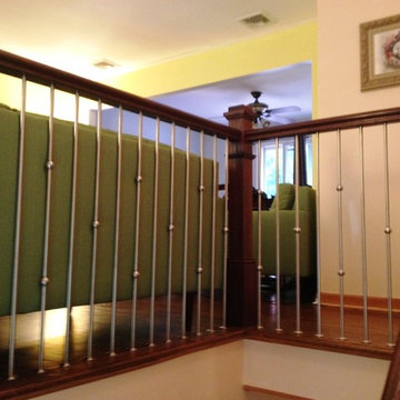 Stainless Steel Balusters w/ Oak Steps - Landing, NJ