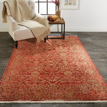 Tessina Area Rug - Rust