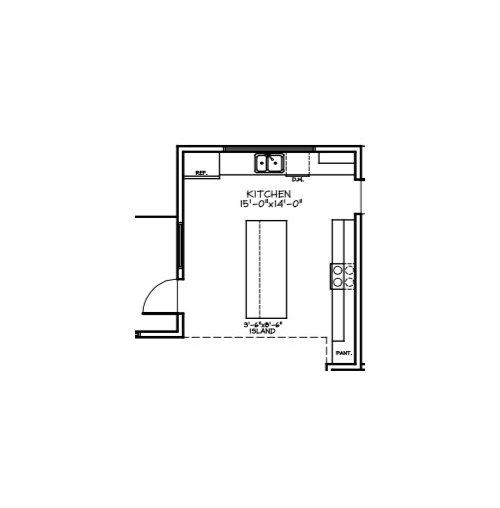 Where to place the prep sink in island?