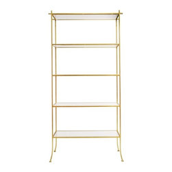 Worlds Away - World Away Alcott Metallic Four Tier Etagere - Display And Wall Shelves 