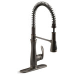 Kohler - Kohler Bellera Semiprofessional Kitchen Sink Faucet, Oil-Rubbed Bronze - Distinguished by an elegant silhouette, this Bellera pull-down faucet brings professional-level style and performance into home kitchens. The high-arch spout with an industrial-inspired spring coil design swivels 360 degrees for a complete field of reach. A three-function sprayhead with touch control pulls down into the sink for powerful cleaning with Sweep spray, or out of the sink to fill pots and pitchers quickly with Boost function.