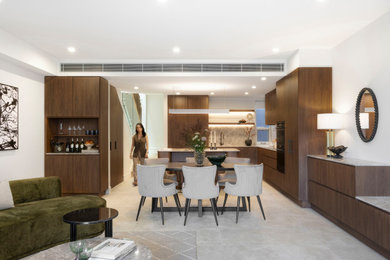 Photo of a contemporary dining room in Sydney.