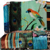 Vesta Bird Collage Print Settee, Multicolor