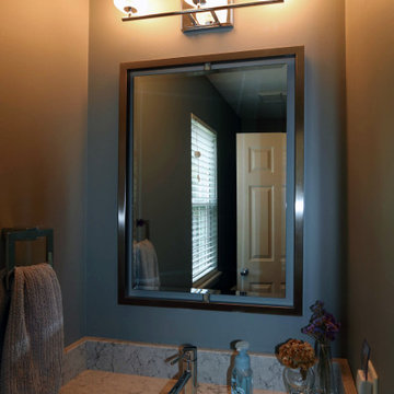 Half Bath with Medallion Maple Caraway Vanity and Eternia Quartz Countertop