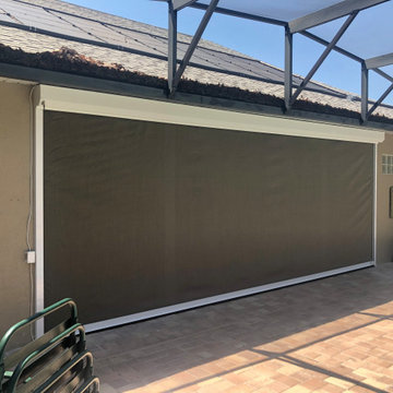 Installation of motorized hurricane for covered patio