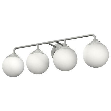 Hunter Hepburn 4-Light Bathroom Vanity Light in Brushed Nickel