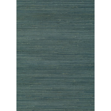 Jurou Blue Grasscloth Wallpaper Bolt