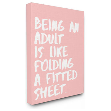 Like Folding a Fitted Sheet Stretched Canvas Wall Art, 24x30