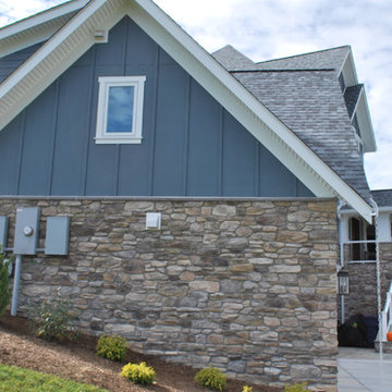 Contemporary Farmhouse Side Stone Exterior