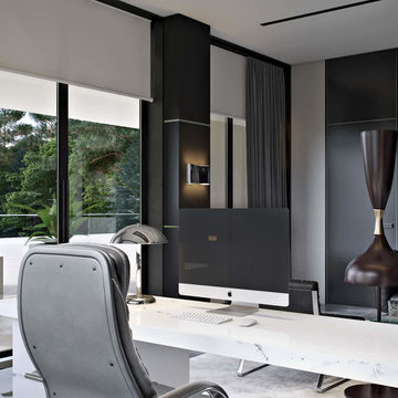 3D Rendering For Interior Design Of A Home Office
