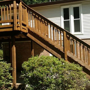 John- Wood deck and stamped concrete patio and more