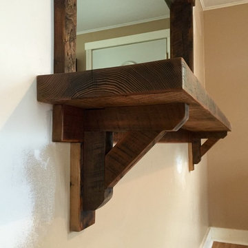 Kitchen Pass-Through with Reclaimed Bar and Trim