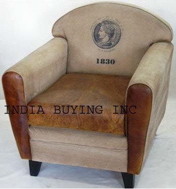 Industrial leather and canvas furniture from India buying inc