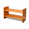 Solid Wood Stackable Shoe And Storage Rack, Honey Maple