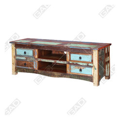BLUE TONED RECLAIMED WOOD SIDEBOARD - Furniture
