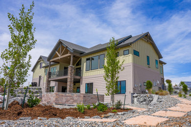Inspiration for a transitional exterior home remodel in Denver