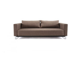"Innovation USA" Cassius Sleek Excess Lounger Sofa Bed in Begum Olive - Sofas