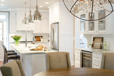 This is an example of a transitional kitchen in St Louis.