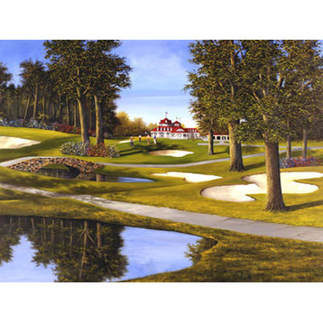 "On the Green" Canvas Painting by H. Hargrove, 24"x20"