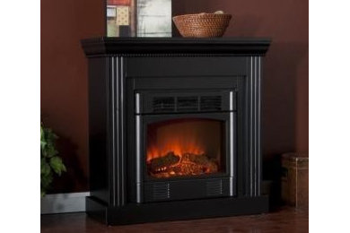 Holly & Martin™ Bastrop Petite Convertible Electric Fireplace-Black