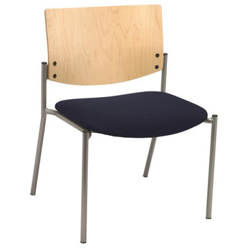KFI Evolve Guest Chair - 400lb capacity - Navy fabric - Natural Wood Back