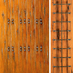 Exterior Prehung Door With One Side Light, Knotty Alder, Clavos - Front Doors