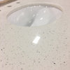 36" White Bathroom Vanity With Marble Top