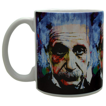 Albert Einstein "Questioning Tomorrow" Mug Art by Mark Lewis