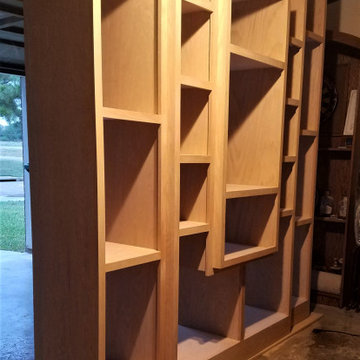Oak Built-in Bookcases