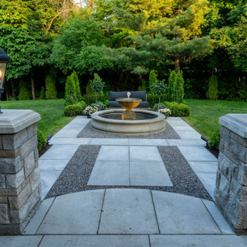 Landscaped Expansion Patio with Personalized Fountain