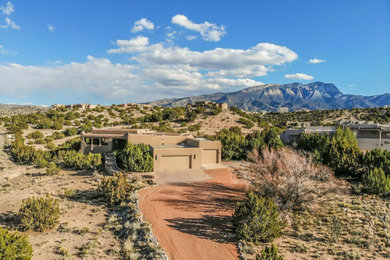 Inspiration for a southwestern exterior home remodel in Albuquerque