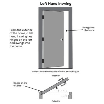 32 in.x80 in. 4 Lite Clear Left-Hand Inswing Painted Fiberglass Smooth Door