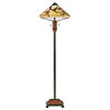 Roseto QZLMP6201 Tiffany 2 Light 60" Tall Floor Lamp - Olde Brass