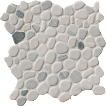 Black And White Tumbled Marble Pebbles, 10 Sheets