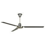 Craftmade - Craftmade 56" Utility Ceiling Fan, Titanium/Brushed Polished Nickel - With its slender profile and sleek appearance the industrial-chic Utility is a striking example of minimalist design. The five-speed motor and three gracefully proportioned blades move a surprising amount of cooling air effectively and efficiently.