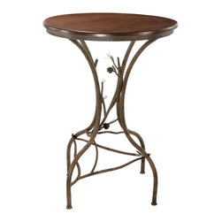 Rustic Pine Bar Table (36in. Tall) by Stone County Ironworks - Indoor Pub And Bistro Tables