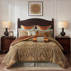 Hampton Hill Canovia Springs 9 Piece Jacquard Comforter Set, Queen