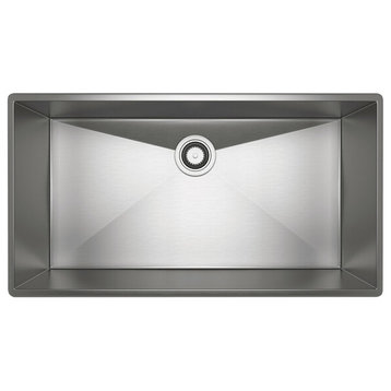 Rohl Forze Stainless Steel Undermount Kitchen Sink, Brushed Stainless Steel
