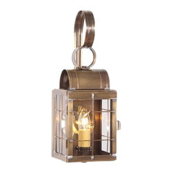 Saving Shepherd - Colonial Entry Lantern, Weathered Brass, Weathered Brass - Outdoor Wall Lights And Sconces