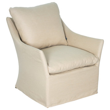 Capri Lounge Chair in Prairie Wheat Slipcover