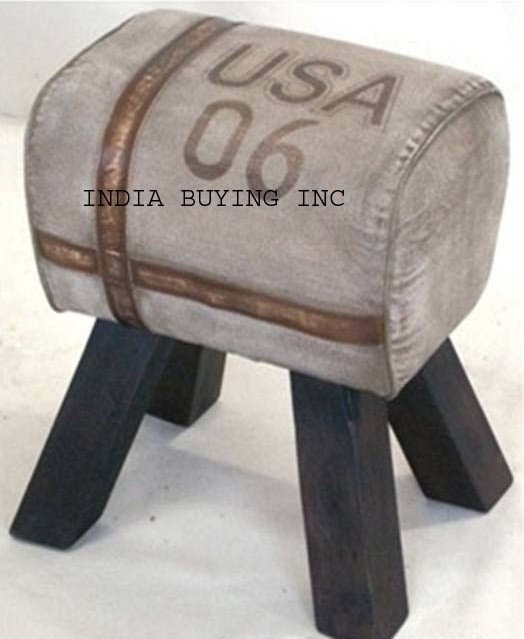 Industrial leather and canvas furniture from India buying inc
